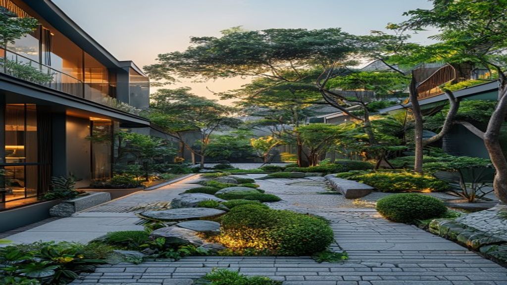 Jardim do condomínio